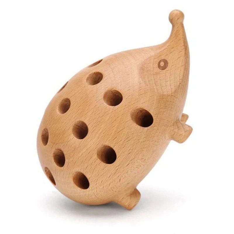 

Arts And Crafts Studio Decoration Children's Pen Holder Solid Wood Carving Hedgehog Decoration Gift Office Accessories