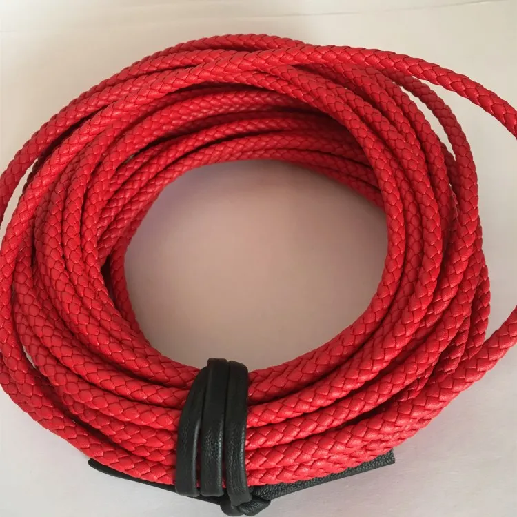 Мужской толстый браслет ручной работы XL ожерелье веревка кожаная материал