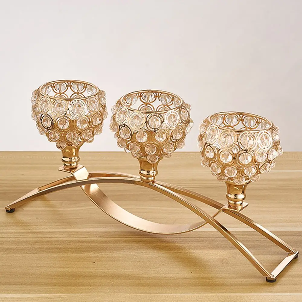 

Хрустальный домашний декор, романтический подсвечник с 3 ручками, подсвечник с перемычкой