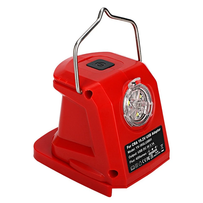 

GTBL 9W LED Adapter Work Light For Craftsman 14.4V-19.2V C3 Battery With Dual USB Converter Adapter Portable Power Tool