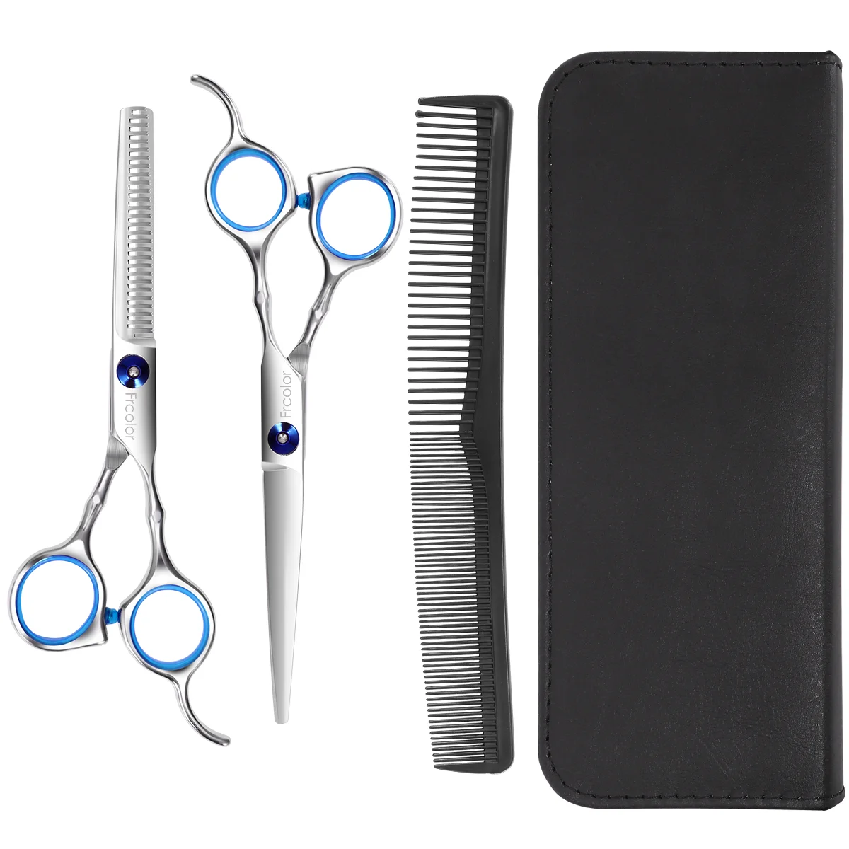

5 Hair Comb Set Stainless Steel Hairdressing Set Barber Shop Apron Barber Supplies Tool Set
