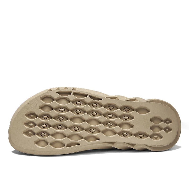 Сандалии мужские из натуральной кожи летняя дышащая повседневная обувь