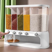 20kg cereal dispenser rice bucket home division seal kitchen rice storage box wall mounted dry food grain dispensers organizer