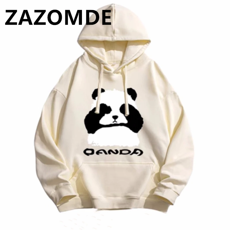 Мужская толстовка с капюшоном принтом панды