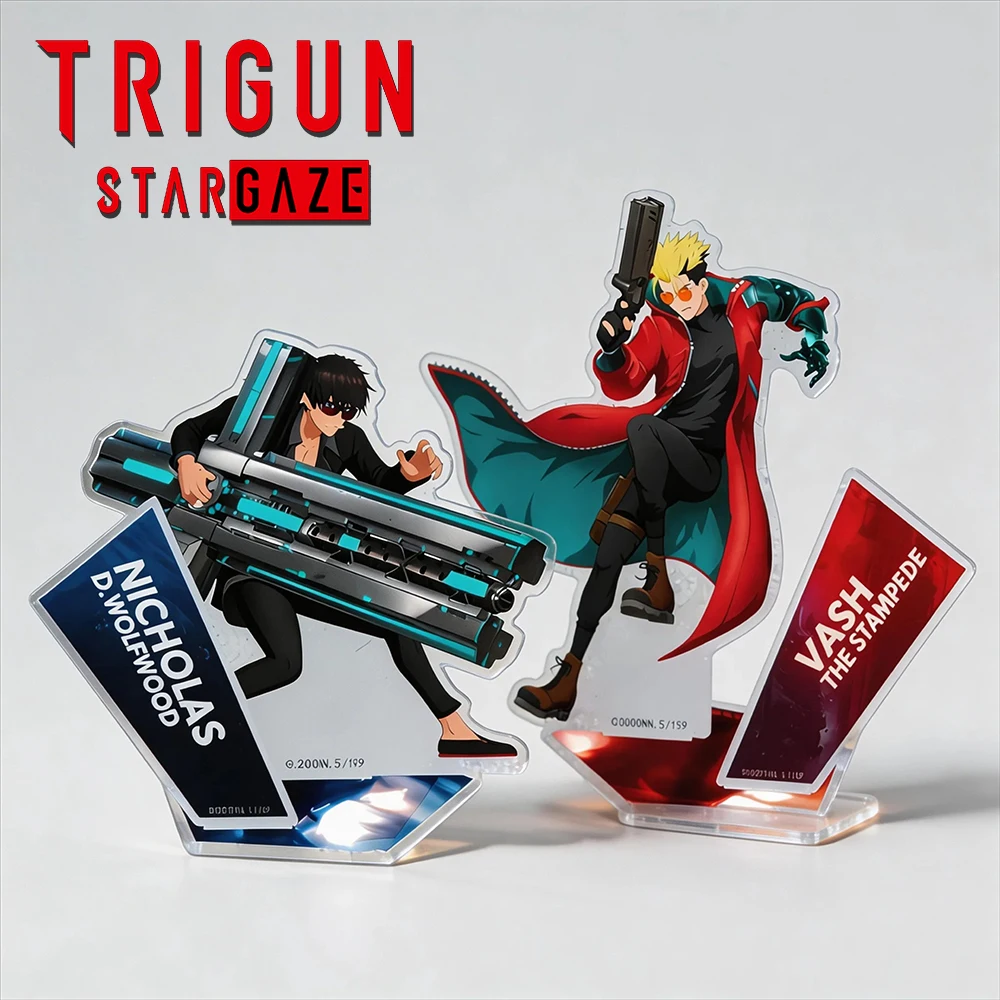 Фото Акриловая фигурка-брелок по аниме Trigun Stampede: Ваш Стэндид, Николас Д. Волфвуд. Брелок для ключей, подвеска для сумки, декор для рабочего стола. №1