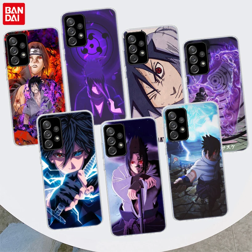 

Anime Naruto Sasuke Phone Case For Samsung Galaxy A53 A52 A73 A72 A12 5G A13 A22 A23 A32 A33 A02S A03S A42 A43 A50S Coque