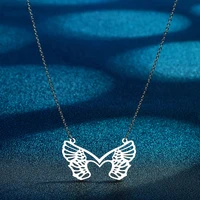 chereda placebo irregular butterfly necklace stainless steel placebo angel pendant sign symbol gold plated necklaces for women