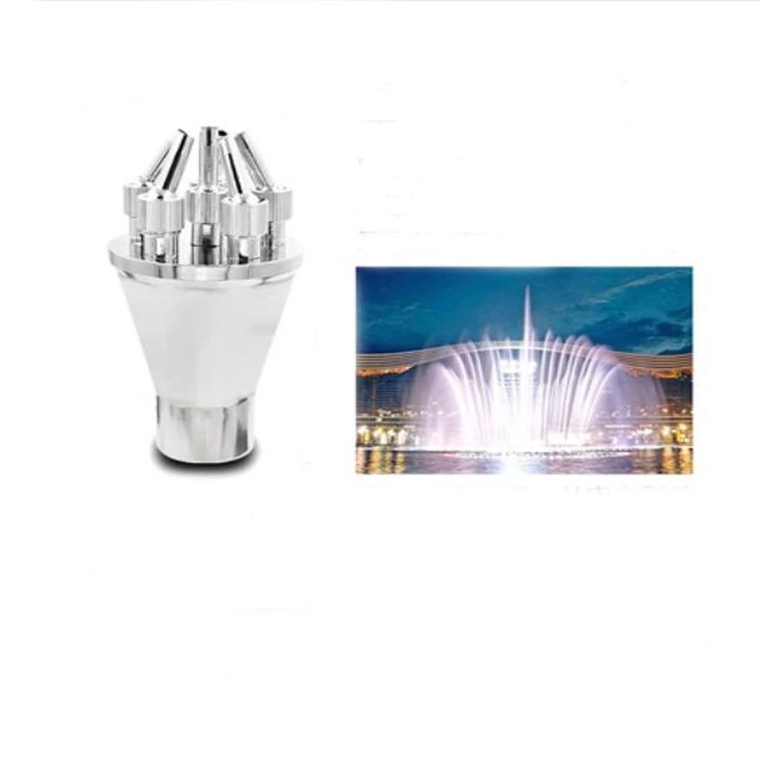 Straight up hemisphere fan-shaped fireworks center fountain nozzle style mushroom direct shot ice tower Yongquan three-layer flo