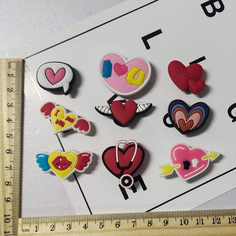 

Croc Charms PVC Shoe Charms DIY Love Heart Aceessories Clogs Decorations Cartoon Shoe Charms Clogs Buckle