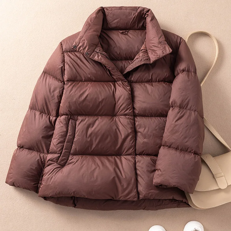 Short Down Jacket Women New Winter Coat Autumn and Winter Casual Stand Collar Coat for Warmth