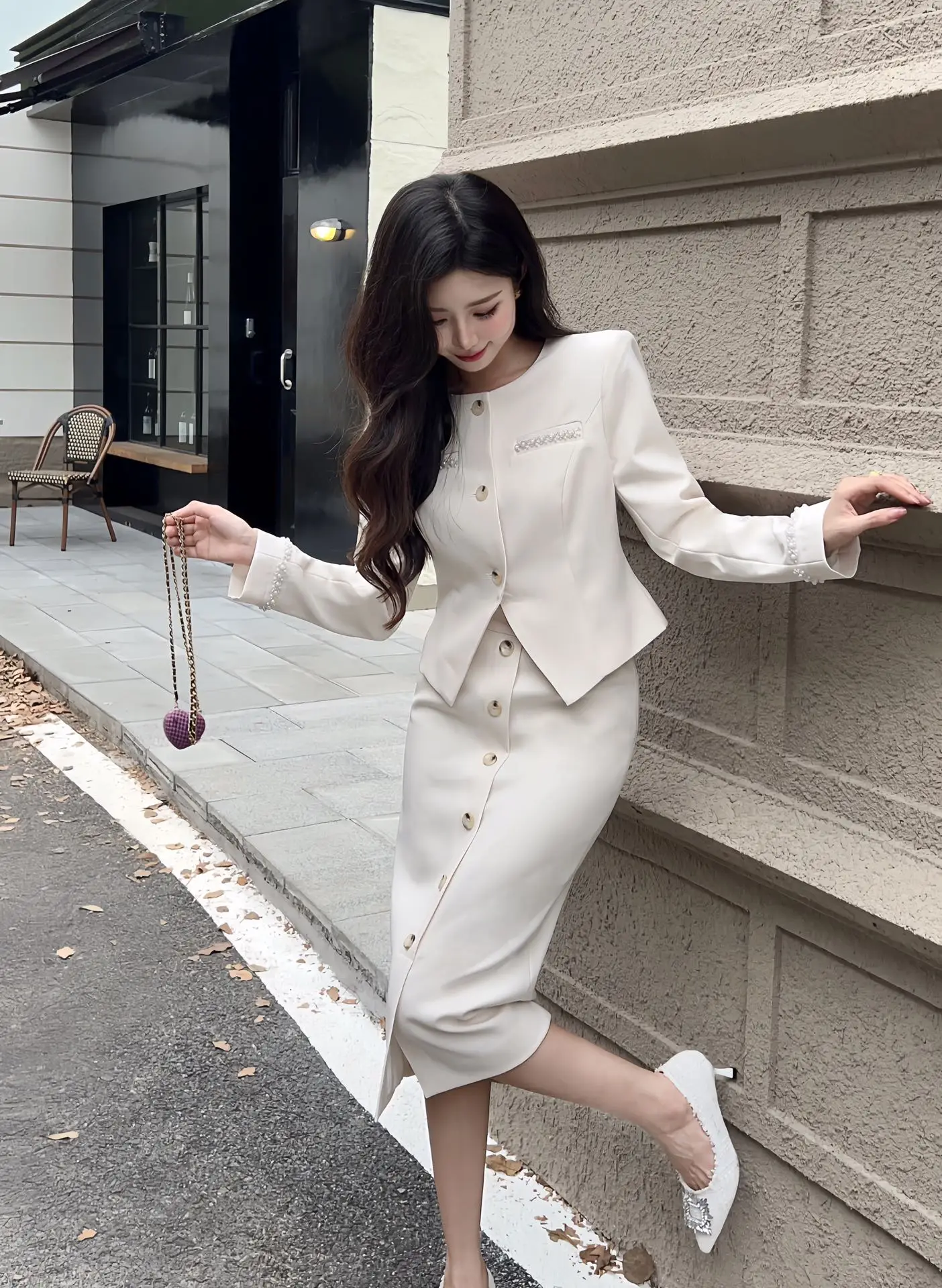 

Новинка весна-лето 2023 женская одежда комплект платья средней длины 0822