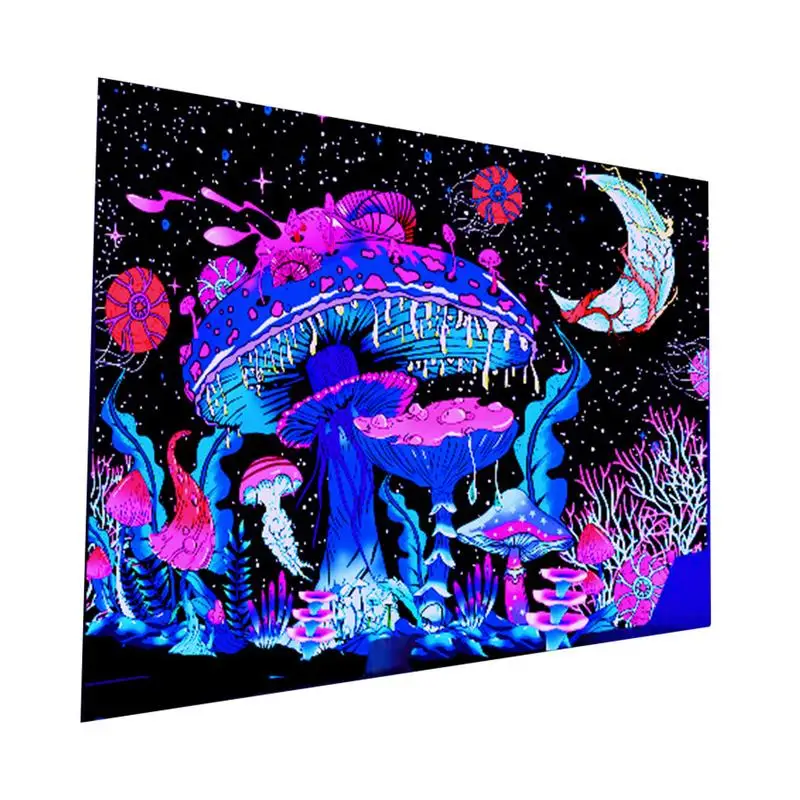 

Psychedelic Mushroom Indian Tapestry Bohemian Style HD Printed Fancy Pattern Bedspread Sun Tapestry Tapestry Abstract Tapestry