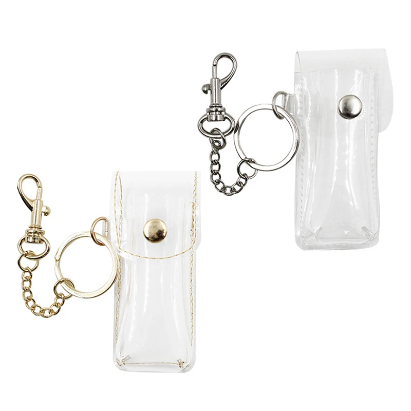 

1PC Chapstick Pouch Keychain Transparent PVC Fashion Lipstick Holder for Outdoor