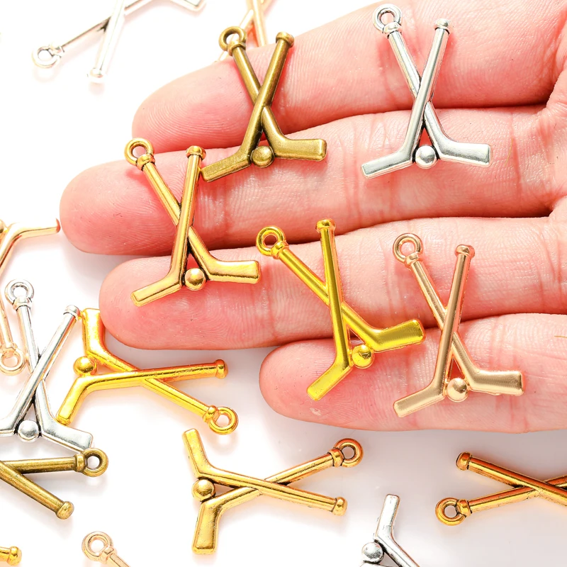 10 шт. подвеска в виде хоккейного шара для ожерелья браслета подвески самодельные