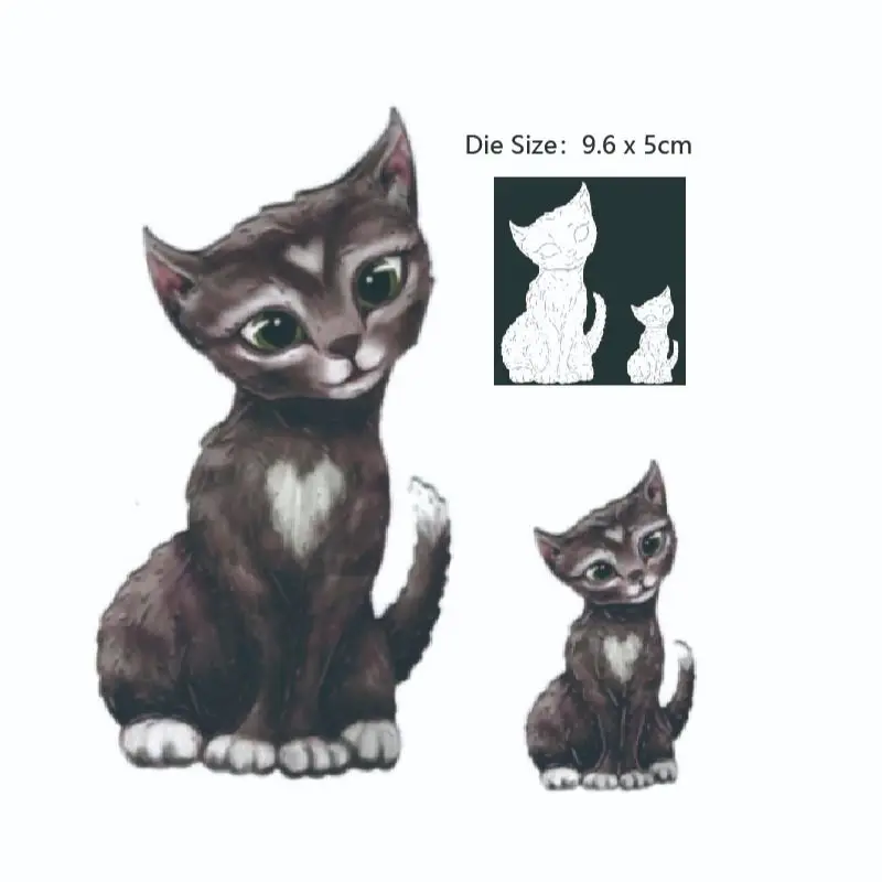 

kitten metal cutting layering die scrapbooking die photo album decoration diy card craft 2022 new