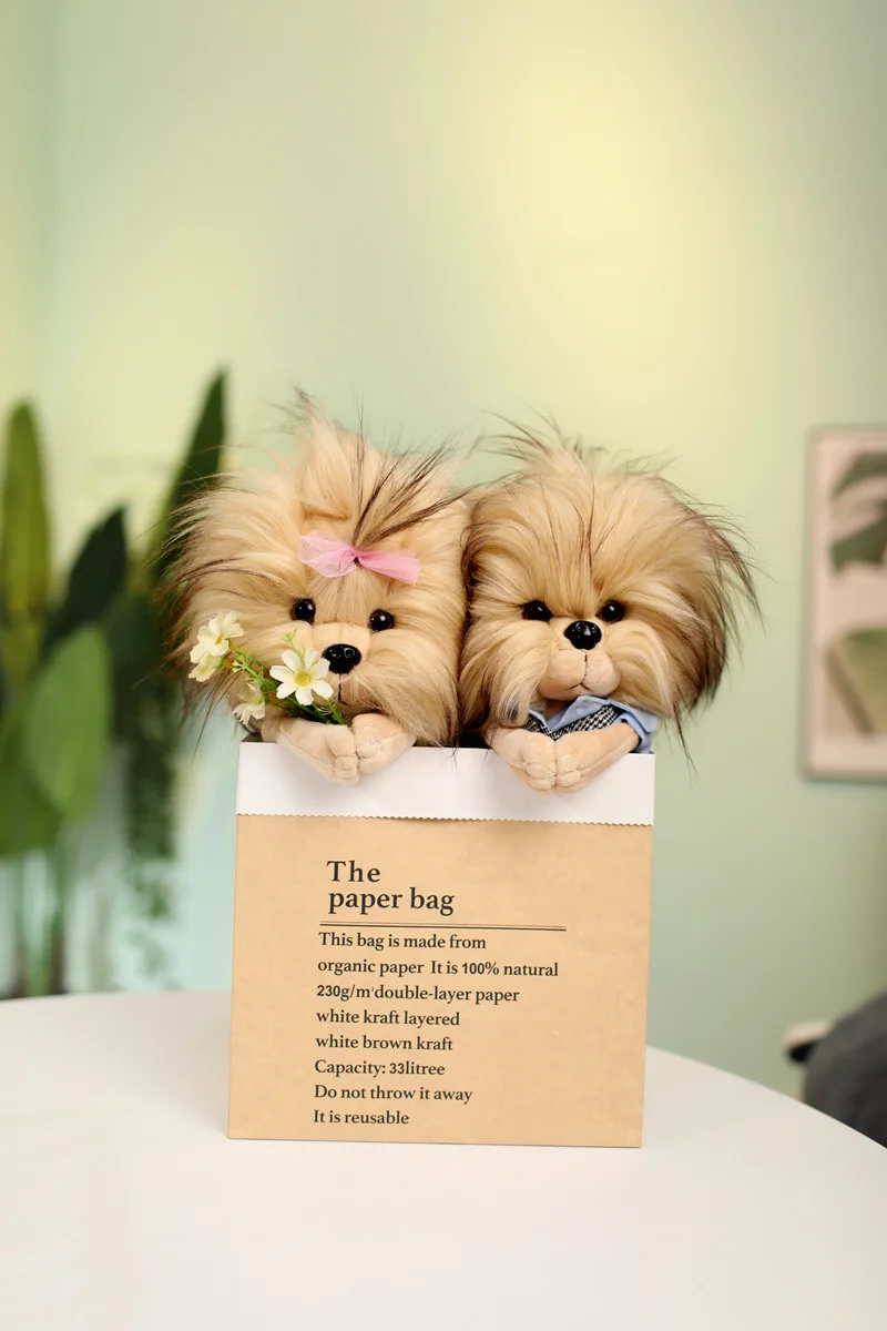 Йоркширская пара плюшевая кукла креативный дизайн милое мягкое удобное теплое