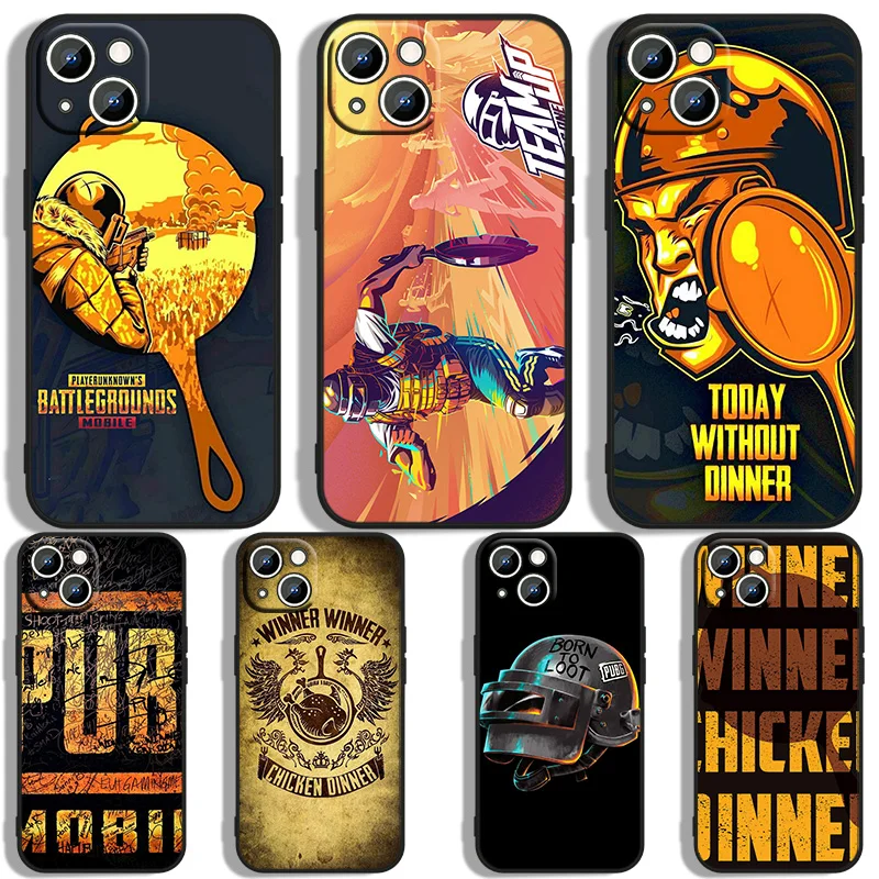 

Hot Pubg Game Phoen Case For Apple iPhone 11 12 13 14 Max Mini 5 6 7 8 S SE X XR XS Pro Plus Black Cover Soft Back Capa Silicone