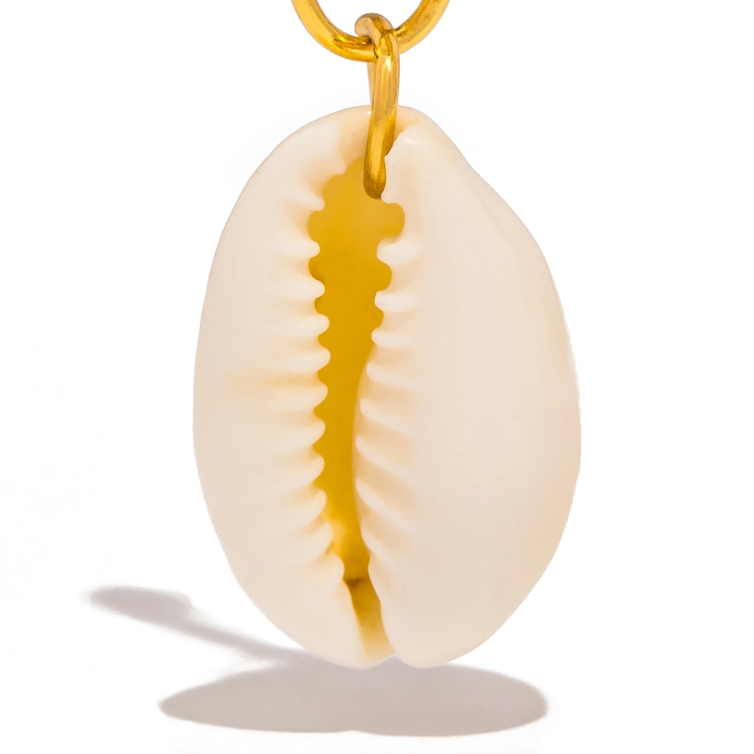 Серьги-кольца женские из нержавеющей стали в виде ракушек