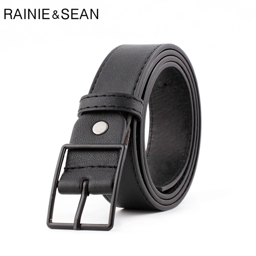 

RAINIE SEAN Waist Belt for Trousers Pin Buckle Women Belt Solid Black Coffee Red Camel Ladies Accessories Belts 105cm
