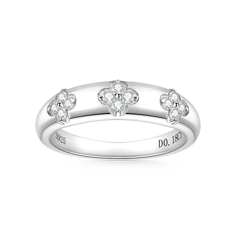 Anziw Серебряное кольцо с муассанитом для женщин