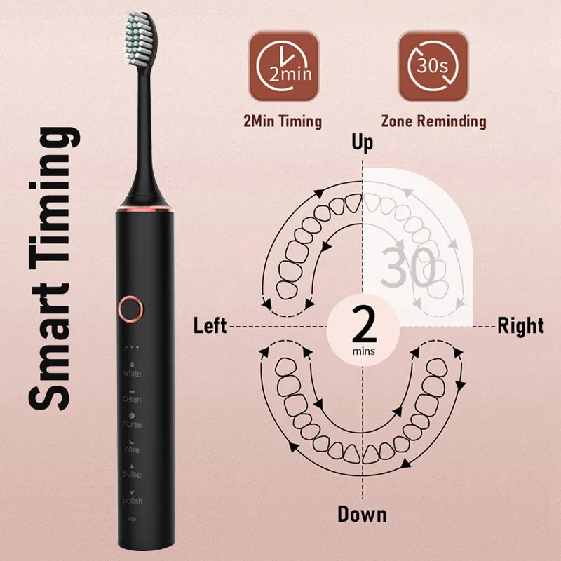 18 Modes Sonic Electric Toothbrush Rechargeable Ultrasonic Teeth Brush Waterproof Electronic Tooth Brushes with 8 Heads enlarge