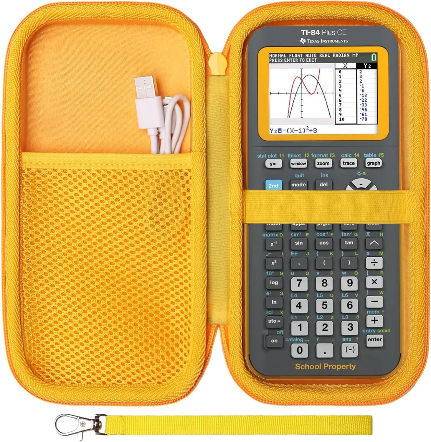 Фото Чехол для графического калькулятора Texas Instruments TI-84 Plus CE/TI-84 Evo/TI 84 Plus/TI-Nspire CX II CAS/TI-Nspire CX II, сетчатый №1