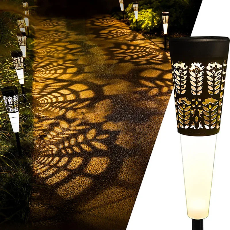 

Уличная Светодиодная лампа на солнечной батарее, складной проекционный уличный фонарь для лужайки, сада, наземного монтасветодиодный, свет...