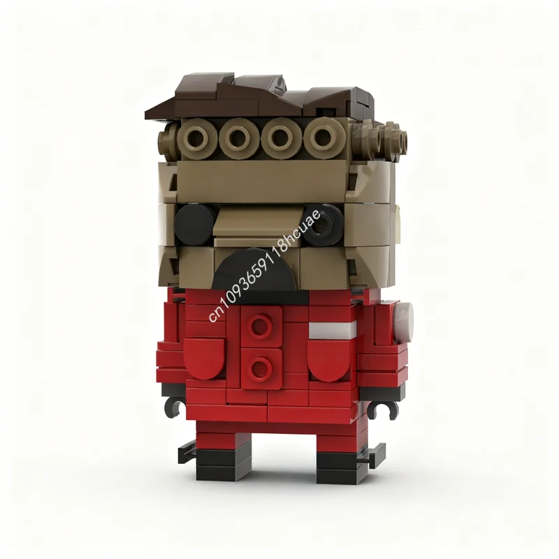 Фото Набор строительных блоков MOC Brickheadz Slipknot Corey Taylor, 188 деталей, модель архитектурного конструктора, креативный подарок на фестиваль, развивающая игрушка №1