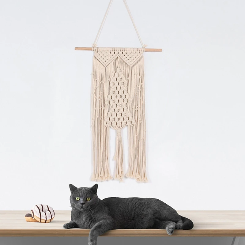 Акция! Макраме настенное художественное плетение Рождественская елка узор Бохо