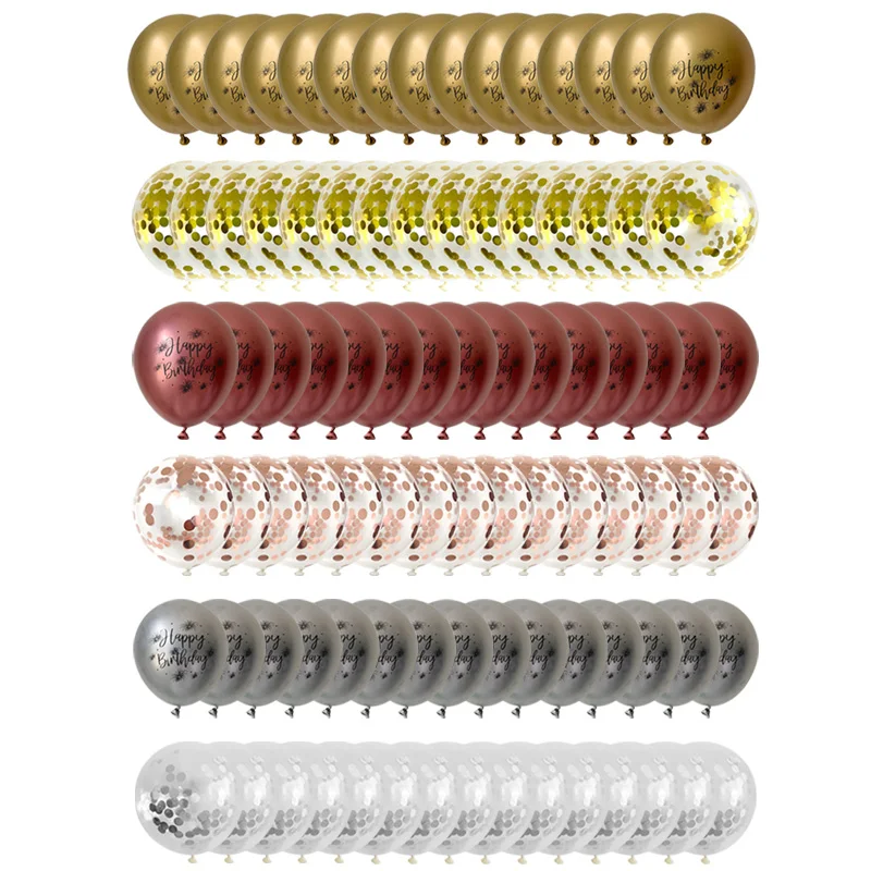 

30 шт., хромированные металлические украшения для дня рождения