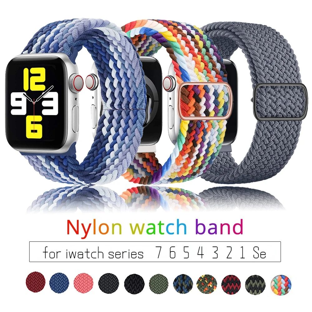 

Ремешок нейлоновый для Apple Watch Band 44 мм 40 мм 45 мм/41 мм 38 мм 42 мм