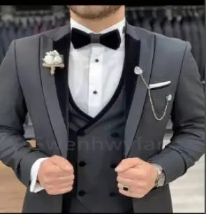 

2022 Custom Formal Wedding Suits Men grey Special Design slim Fit Business Terno Masculino Groom Prom Fashion personality Blazer