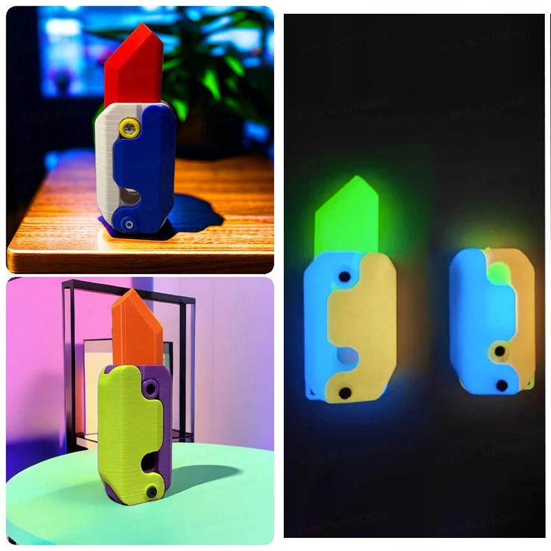 

2023 New Luminous Radish Knife 3d Printing Gravity Kawaii Cub Radish Toy Knife Backpack Pendant Kids Novelty Toy Christmas Gift
