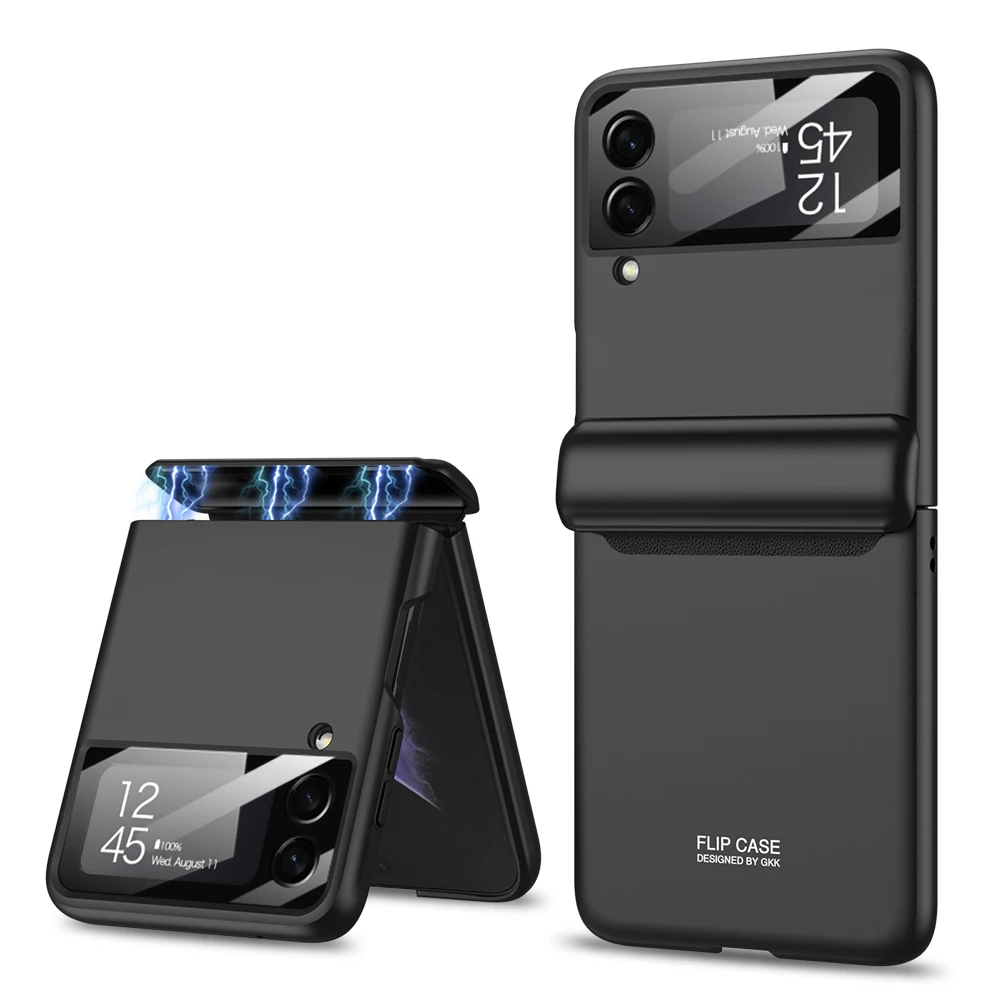 

Magnetic Hinge Shockproof Matte Case For Samsung Galaxy Z Flip 4 5G Full Body Hard Armor Cover for Samsung Z Flip4 Magnetic Case