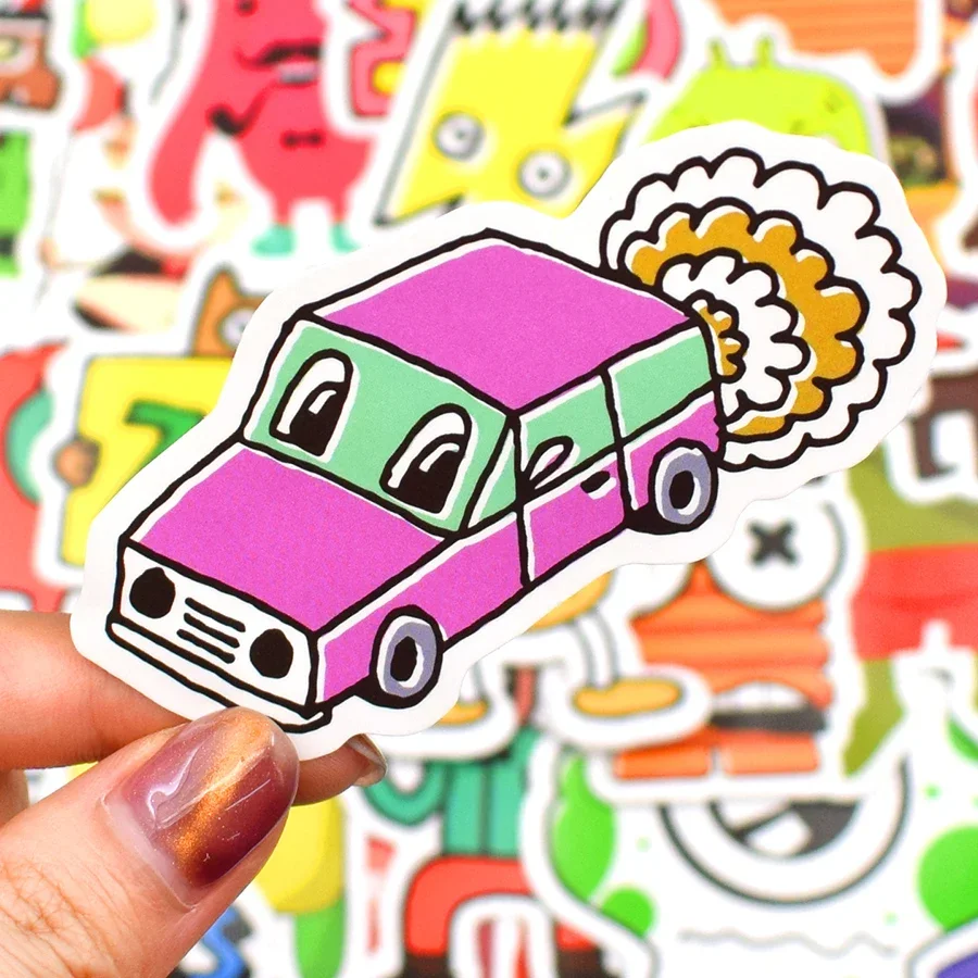 50 шт. граффити наклейки для детей Маленький Монстр Робот Забавные милые аниме