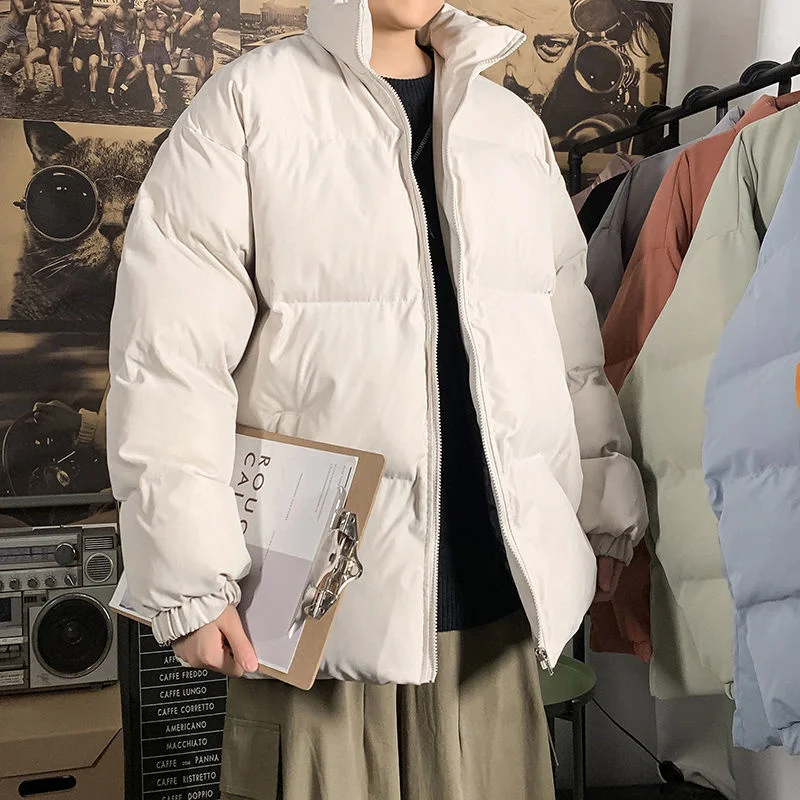 

Winter Jacket Men Warm Fashion 7 Colors Casual Thick Down Jacket Men Streetwear Loose Short Coat Mens Parker Large Size M-5XL