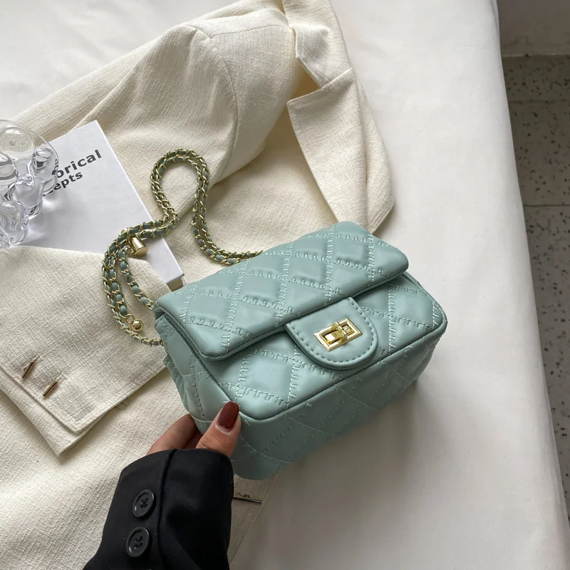 

Summer Brand Mini PU Leather Flap Crossbody Bags for Women Shoulder Bag 2022 Female Flap Cute Chain Handbags and Purses