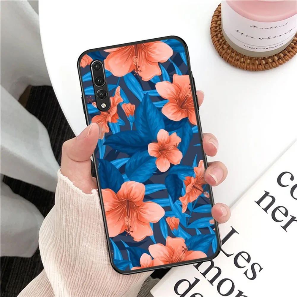 Чехол для телефона с пальмовыми листьями Huawei P 8 9 10 20 30 40 50 Pro Lite Psmart Honor lite 70 Mate 20lite