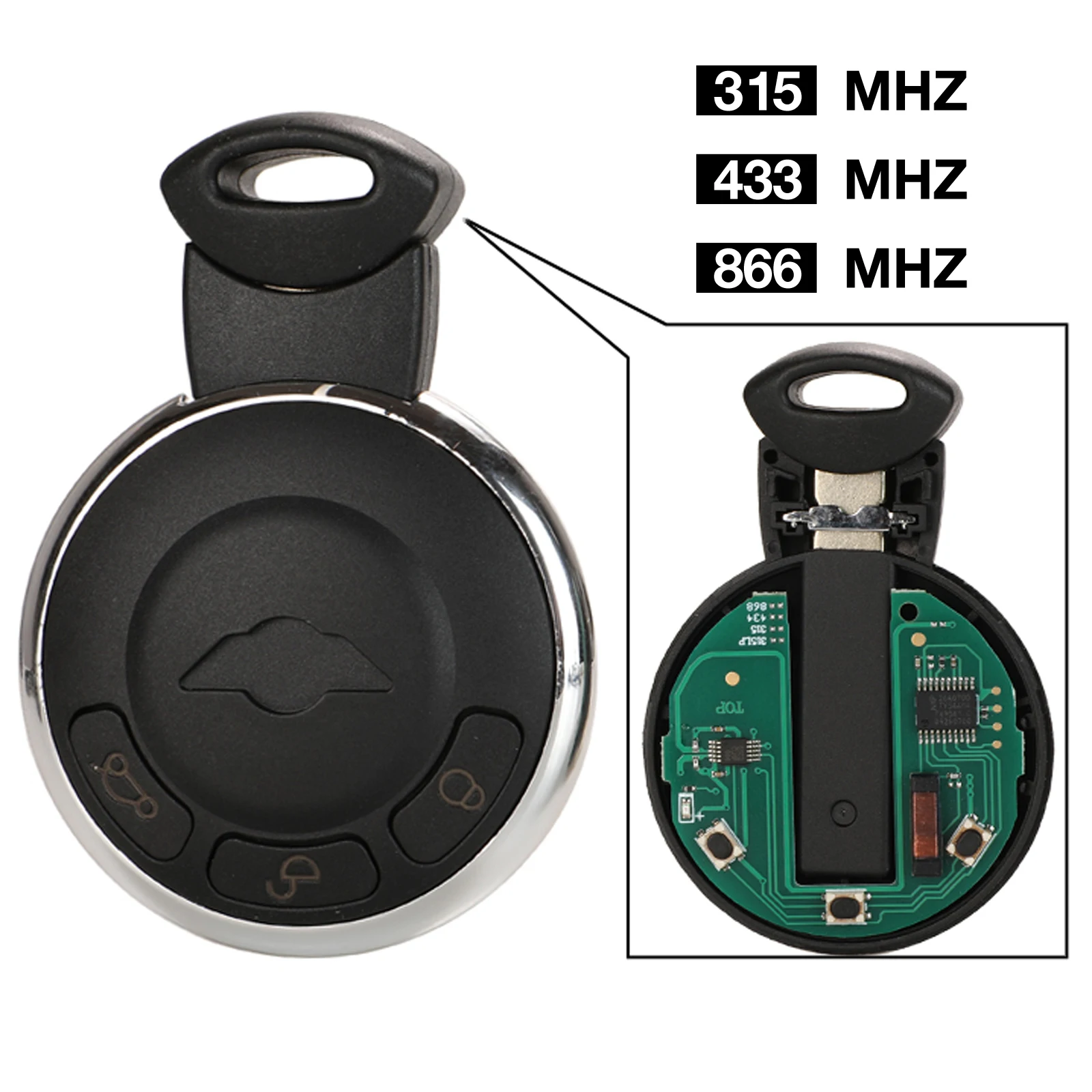 

jingyuqin 315MHz/433MHz/868MHz ID46 Chip Remote Smart Key For BMW MINI Cooper S ONE D Clubman Countryman Cabrio Car Lock