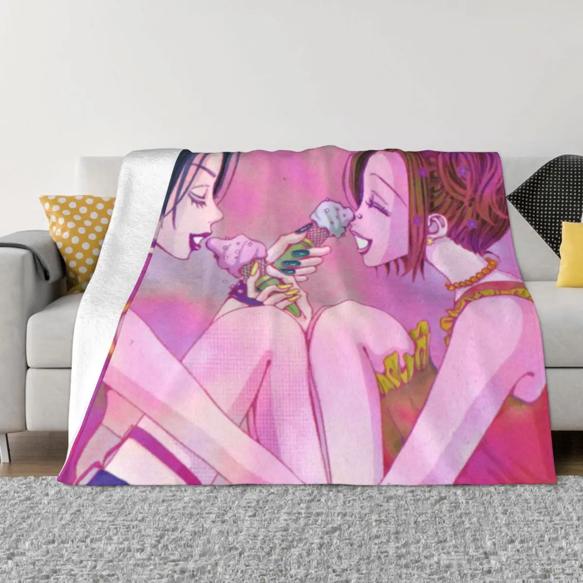 

Одеяло-качалка из фланели в стиле панк с мороженым