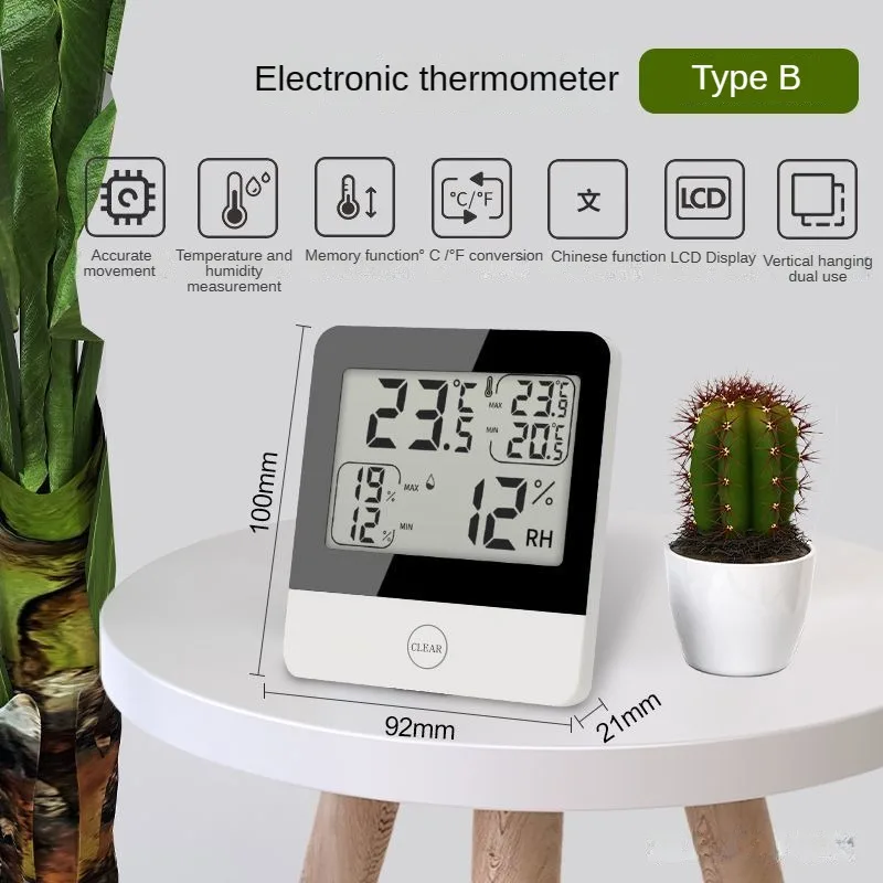 Мини-термометр Xiaomi DERBOCY с ЖК-дисплеем, электронный гигрометр, измеритель влажности и температуры, домашняя метеостанция с часами