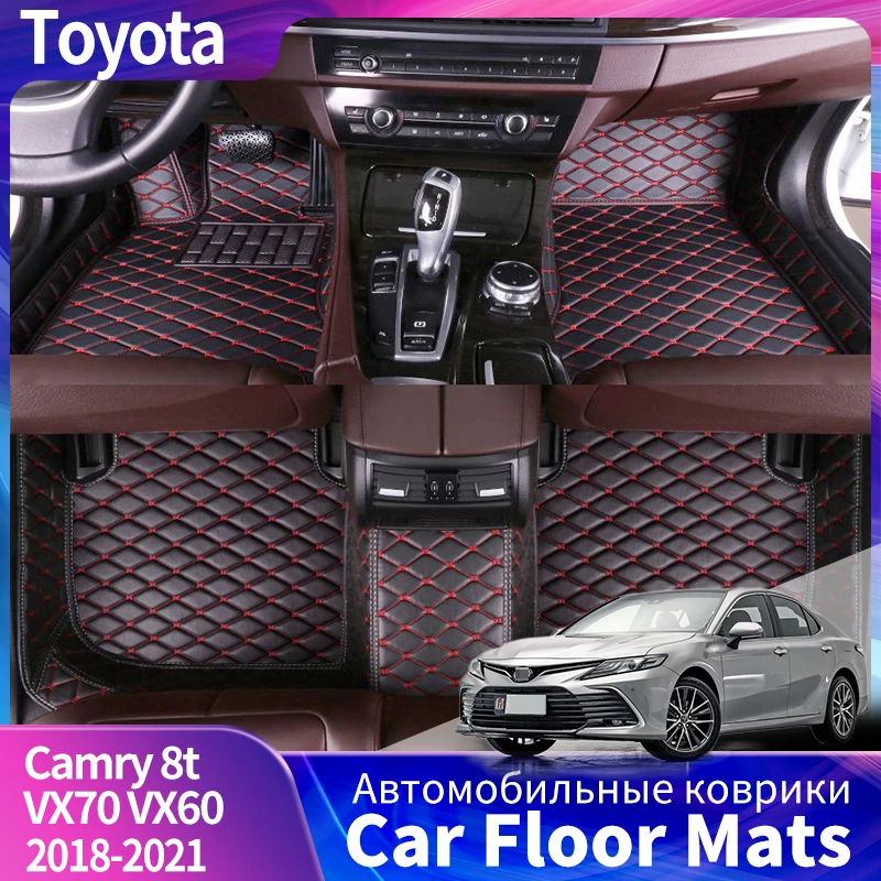 

Custom Car Floor Mats For Toyota Camry 8th VX70 VX60 2018-2021 Floor Mat Mat Accessory Upholstery Leather Full Carpet Accessor