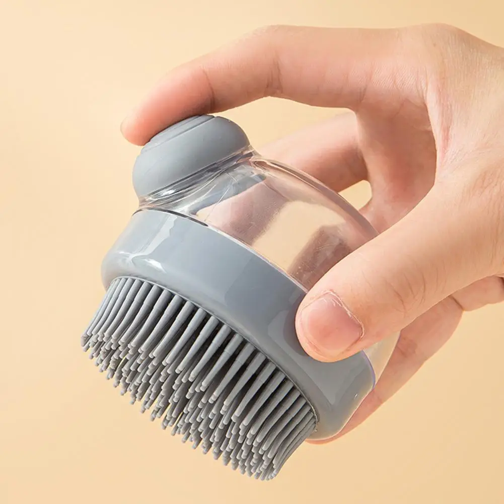 

Shampoo Comb Convenient with Soap Dispenser Reusable Hair Washing Scalp Exfoliator Brush Dormitory Accessory