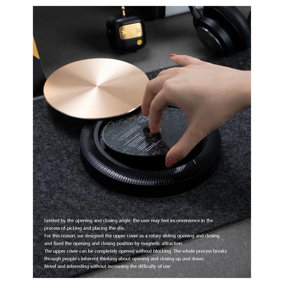 Портативный беспроводной Bluetooth-диск встроенный ASP черный