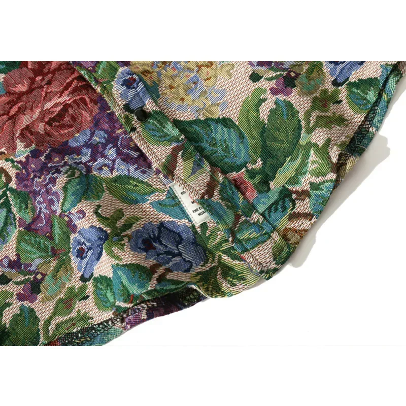 Aelfric Eden рубашка мужская винтажная акварельная с цветочным принтом оверсайз