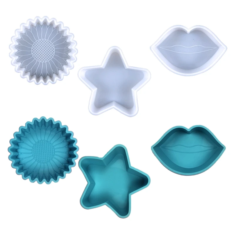 F42F Губы Звезды для Солнца Форма Ночной Свет УФ Кристалл Плесень Лампа Украшения