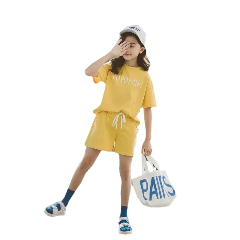 

Girls Clothes Set Children Kids Clothes T-shirt Summer Clothes Baby Sports Casual Short Sleeve Shorts Children's Clothes