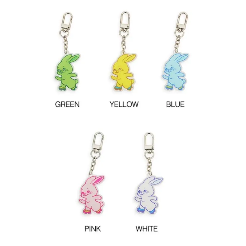 

Newjeans KPOP Group Keychains Colorful Rabbit Pendant New Jeans Two Sided High Quality Keychain HANNI DANIELLE HAERIN Fans Gift