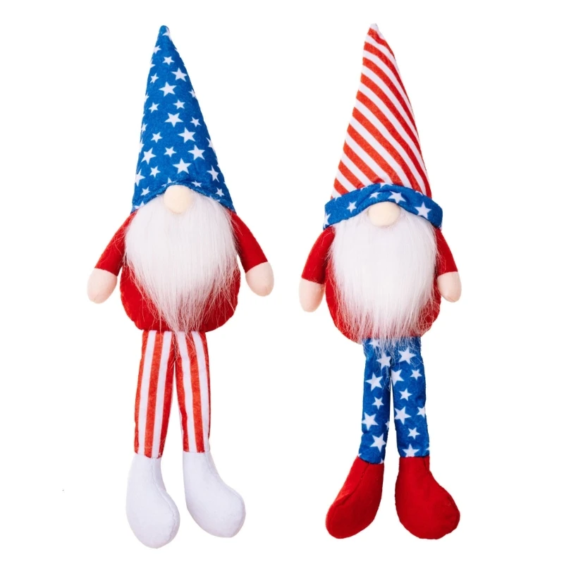 

Independence Day Gnomes Decoration Long Legs Scandinavian Tomtes Ornaments Swedish Gnomes Figurines 4th of July Gift