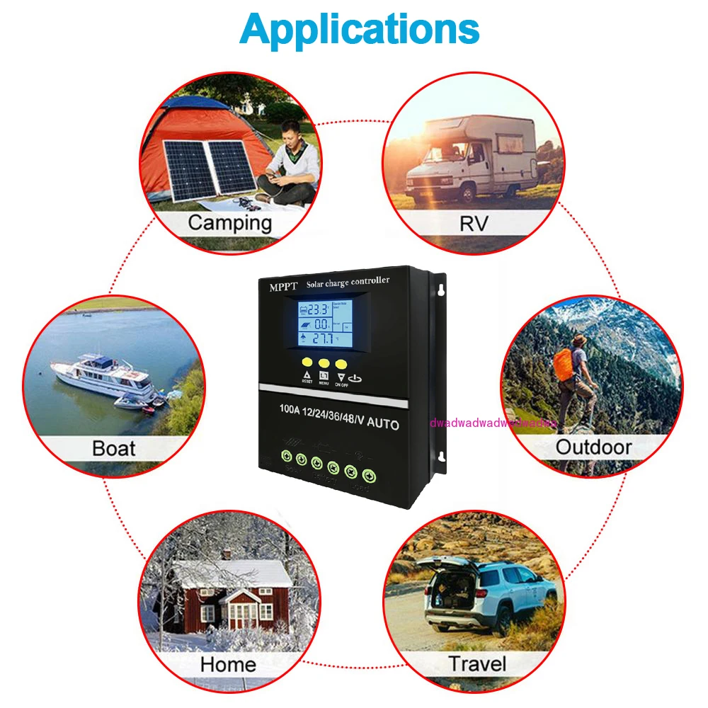 Контроллер заряда солнечной батареи Y &amp H 60A 80A 100A MPPT 12В 24В 36В 48В Интеллектуальный